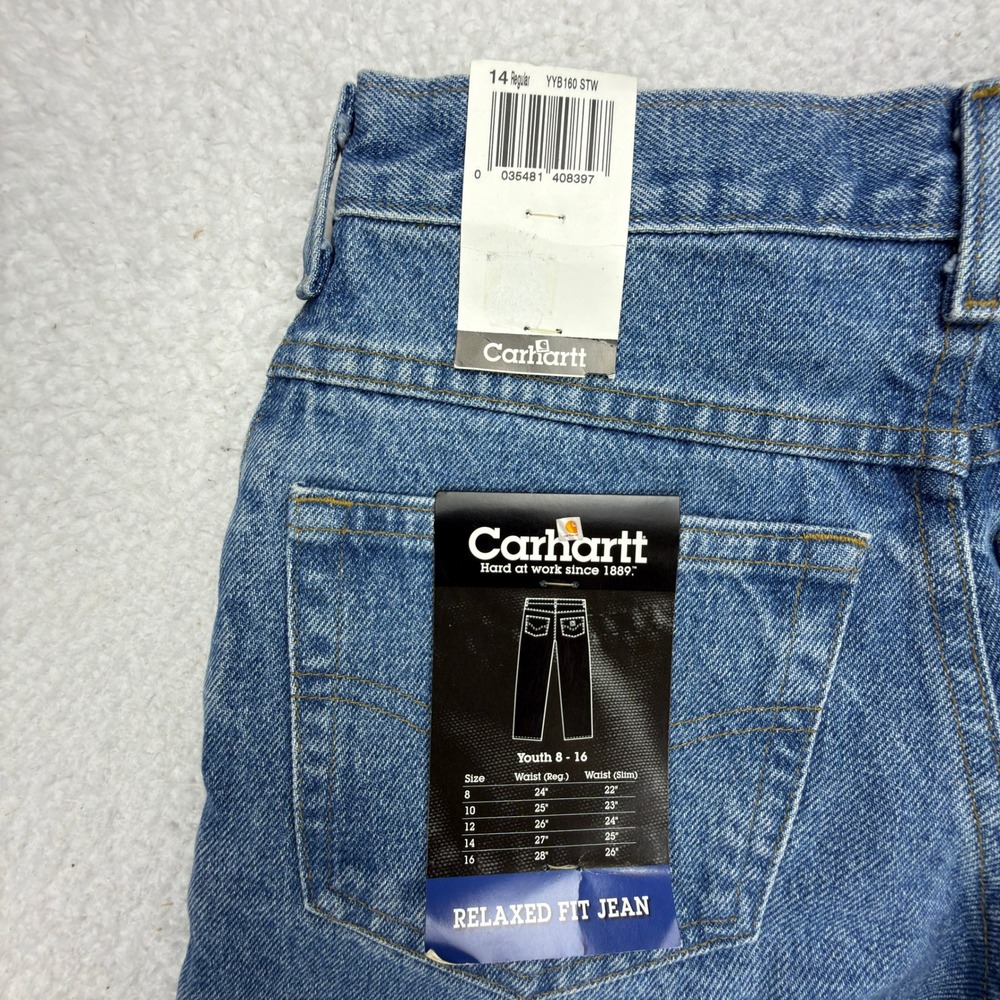 Carhartt Regular‎ Relaxed Fit Jeans Youth Size 14 YBB160 STW Stonewash NWT